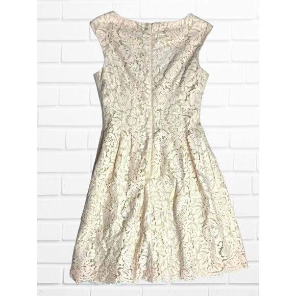 Vince Camuto Womens Dress Pink Size 4 Fit and Flare‎ Sleeveless Workwear Lace - Picture 8 of 11
